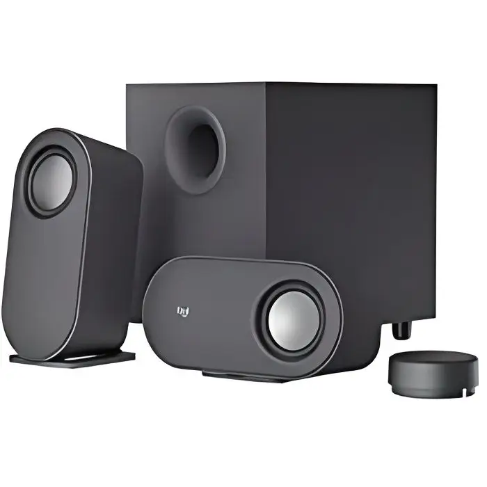 Logitech Z407 ηχεία Bluetooth για υπολογιστή με υπογούφερ και ασύρματο χειριστήριο, καθηλωτικός ήχος, premium ήχος με πολλές εισόδους και ηχεία USB - μαύρο