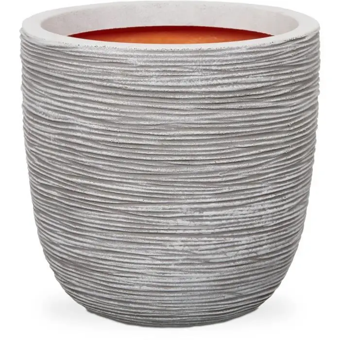 Capi Boule Rib NL Γλάστρα - 55x53 - ιβουάρ - άνοιγμα Ø55