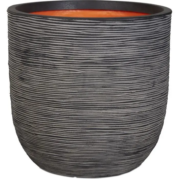 Capi Europe - Γλάστρα Boule Rib NL 43x41 ανθρακί Ø43