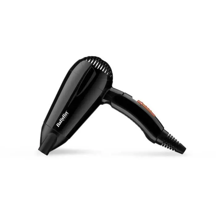 BaByliss Πτυσσόμενο Σεσουάρ Ταξιδίου - 2000W, Διπλή τάση, 2 ρυθμίσεις, Μαύρο/Πορτοκαλί, 5344E