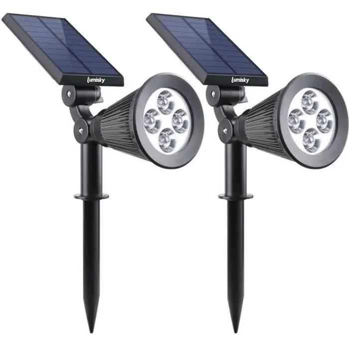 Ηλιακοί Προβολείς LED Spiky W34 - Ρυθμιζόμενη - Ψυχρό Λευκό - H42cm