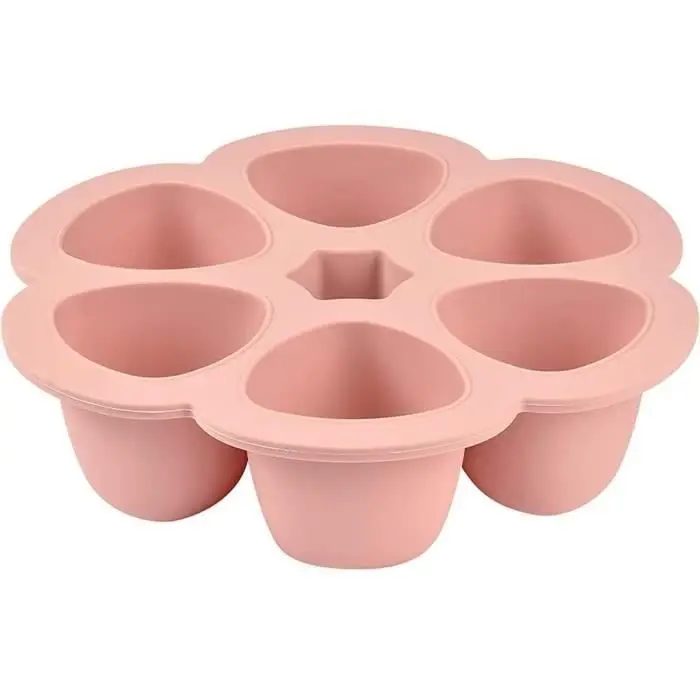 Béaba Multiportions σιλικόνης 6x90 ml - Ροζ