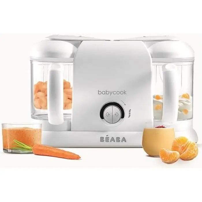 Babycook Duo Ρομπότ 4 σε 1 - Μαγείρεμα ατμού 15 λεπτά - 2200 ml - White/Silver