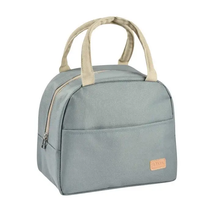 Béaba ισοθερμική τσάντα φαγητού 5L - Αδιάβροχη Sage Green, μπροστινή τσέπη