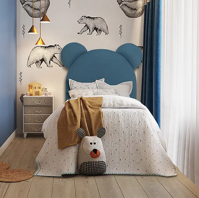 BlueBear Teddy Bear - Ντυμένο Παιδικό Κρεβάτι - Light Blue