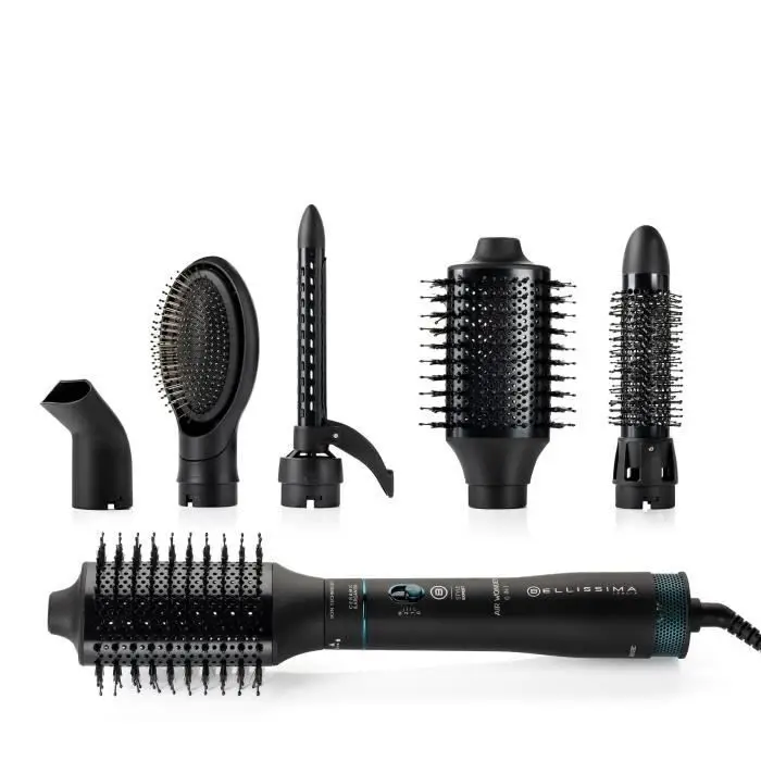 Bellissima Imetec Style Expert Air Wonder 6in1, θερμαινόμενη βούρτσα αέρα, 6 εξαρτήματα, ιονική τεχνολογία, βούρτσες με επίστρωση κεραμικής και argan oil, στεγνώνει και δίνει όγκο, ριπή κρύου αέρα,