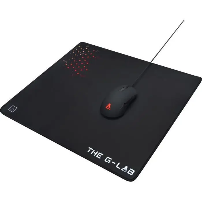 The G-Lab Pad CEASIUM - XL gaming mousepad - gamer - επιφάνεια βελτιστοποιημένης υψηλής ακρίβειας - αντιολισθητική βάση από καουτσούκ - μεγάλο mousepad 450x400x4mm - μαύρο