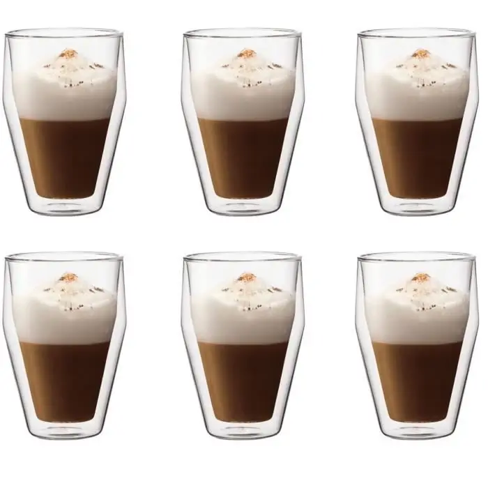 Bodum 104821012 Titlis σετ 6 διπλά τοιχωτά στοιβαζόμενα ποτήρια