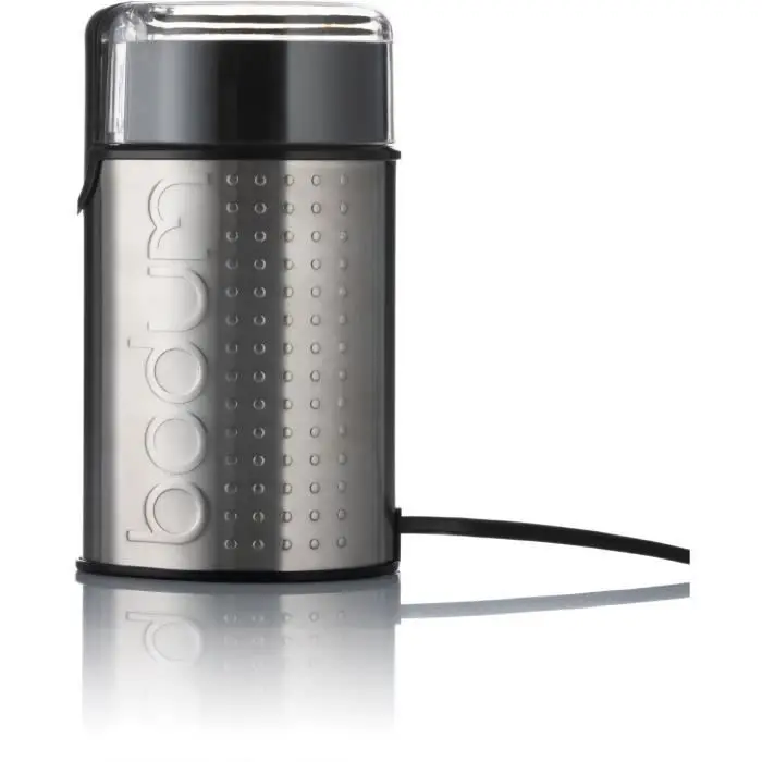 BODUM - 11160-57EURO-4PL - Bistro - Ηλεκτρικός μύλος καφέ με λεπίδες - 150 W - Μεταλλικό φινίρισμα