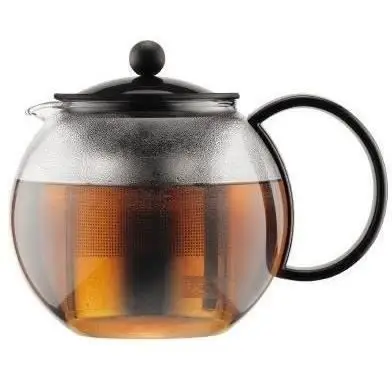 Bodum - 1805-01 - Assam - τσαγιέρα με έμβολο από γυαλί - φίλτρο inox - 1.0 L - μαύρο