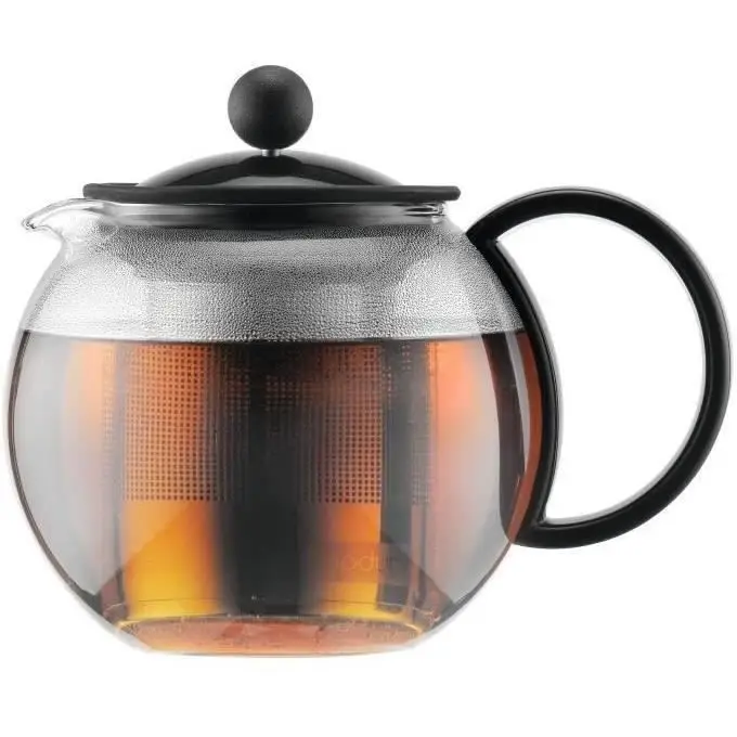 Bodum - 1812-01 - Assam - τσαγιέρα με έμβολο από γυαλί - φίλτρο inox - 0.5 L - μαύρο