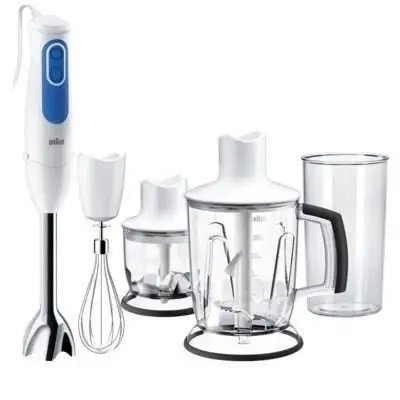 BRAUN MQ3045WH ραβδομπλέντερ με 2 ψιλοκόφτες Aperitive - Λευκό και Μπλε