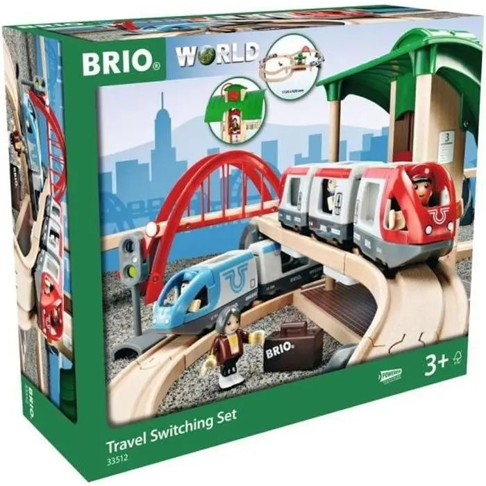 Brio World - 33512 - Σετ Τρένου Σταθμού Επιβατών - Σετ 42 τεμαχίων