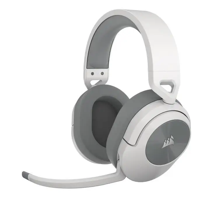 Corsair HS55 Wireless ελαφρύ casque de jeu - Surround ήχος Dolby 7.1 - μικρόφωνο omnidirectionnel - εμβέλεια έως 50 pieds - συμβατό με iCUE - PC, Mac, PS5, PS4 - λευκό