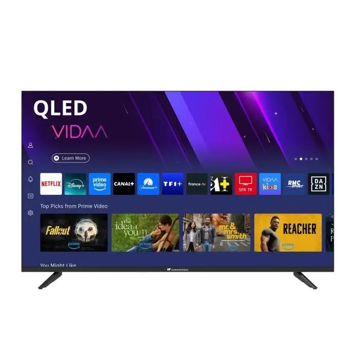QLED Τηλεόραση - CONTINENTAL EDISON - CELED43SVQLD25B6 - 43'' (109 cm) - UHD 4K 3840x2160 - SMART VIDAA - 3xHDMI - 2xUSB