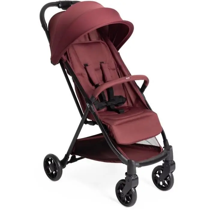 Καρότσι Chicco Urbino, 0+ μηνών - 22 kg, ελαφρύ και compact καρότσι μωρού, άνετο, κλείσιμο με το ένα χέρι, επεκτεινόμενη κουκούλα με προστασία από τη βροχή και UV50+, υποπόδιο, κόκκινο