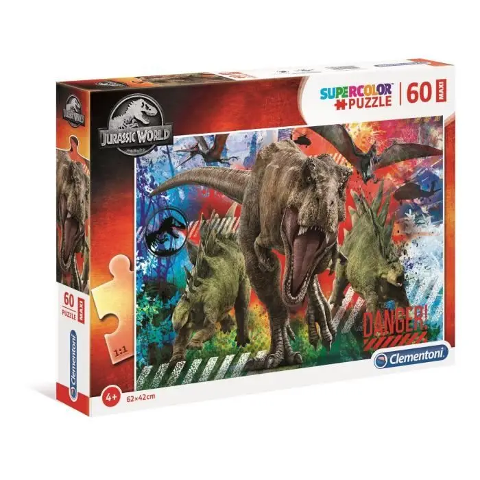 Clementoni Jurassic World Supercolor Παζλ - 60 Maxi τεμ., 68x48 cm