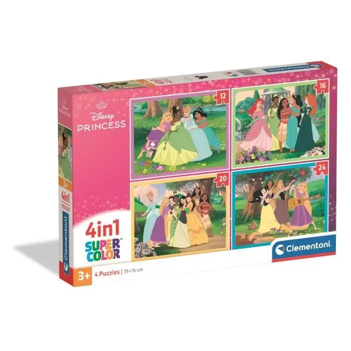 Clementoni Disney Princess Παιδικό Παζλ 4σε1 72 τεμάχια - 21746