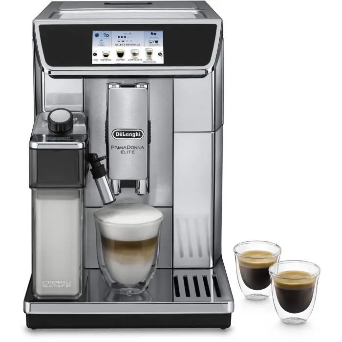 De'Longhi PrimaDonna Elite ECAM650.75.MS - Μηχανή καφέ με Κόκκους Espresso 1450 W 2 L Μέταλλο