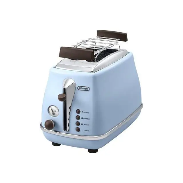De'Longhi CTOV2103.AZ Icona Vintage Φρυγανιέρα - 900W - 2 Φέτες - Μπλε/Azur