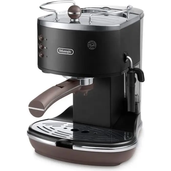 ECOV311.BK - Μηχανή Espresso με Αντλία - μαύρο/σκούρο καφέ