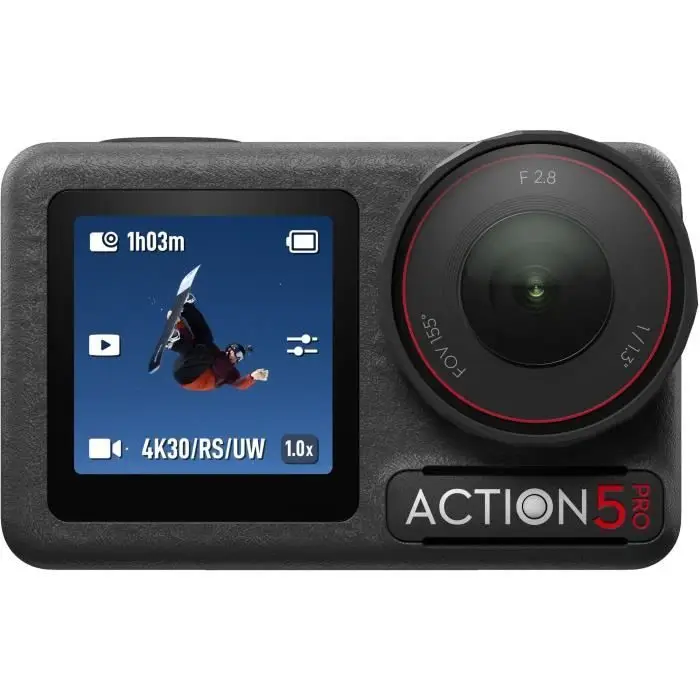 DJI Bundle Standard Osmo Action 5 Pro, αδιάβροχη κάμερα με αισθητήρα 1/1,3", βίντεο 4K/120 IPS, παρακολούθηση θέματος, σταθεροποίηση, διπλή οθόνη αφής OLED, κάμερα δράσης 4K ιδανική για σπορ, vlog