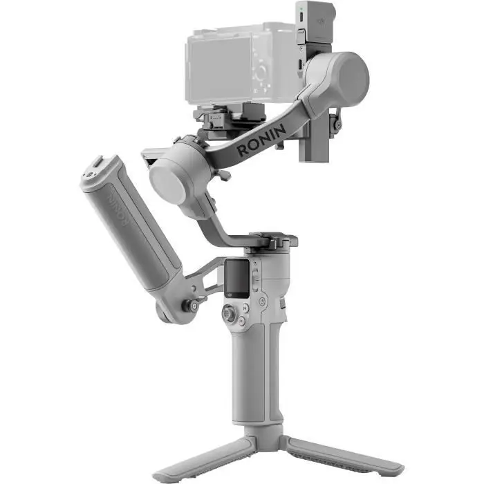 DJI RS 4 Mini Bundle, σταθεροποιητής nacelle για κάμερα Canon/Sony/Panasonic/Nikon/Fujifilm, αυτόματο verrouillage αξόνων, φορτίο 2 kg, nacelle κάμερας, poignée de malette