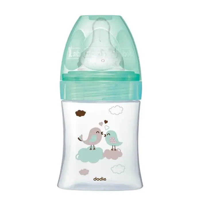 Dodie Anti-Colique Initiation+ Μπιμπερό Από Γυαλί - Vert Oiseau 150ml