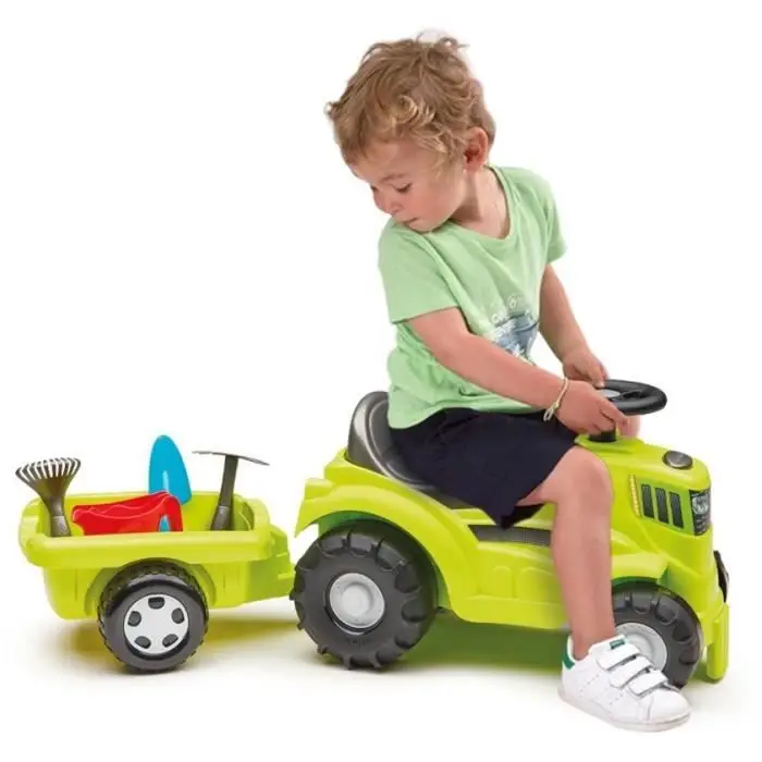Jouets Ecoiffier 4359 - Παιδικό τρακτέρ με ρυμουλκό 85 cm