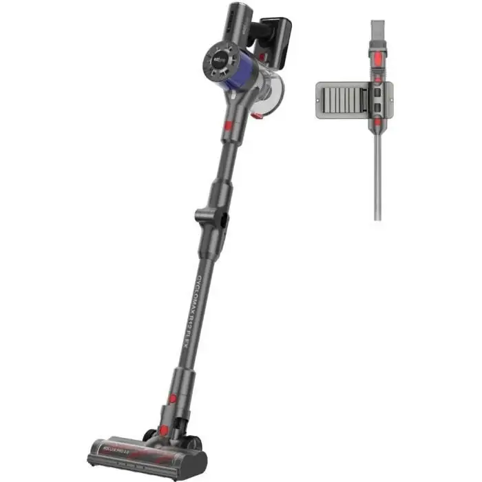 Ασύρματη σκούπα μπαστούνι - EZICLEAN - Cyclomax R12 Flex - 30 min - 200 W - 20 kPa - Gray