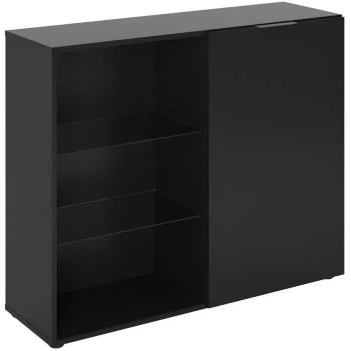 Μικρή μονάδα αποθήκευσης - διακόσμηση Black - L99.1 x H81.3 x D31.5 cm - Made in Germany