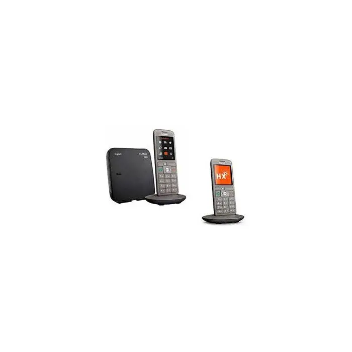 Gigaset CL660A Duo - ασύρματο σταθερό τηλέφωνο - τηλεφωνητής - 2 ακουστικά - ανθρακί γκρι [Γαλλική έκδοση]