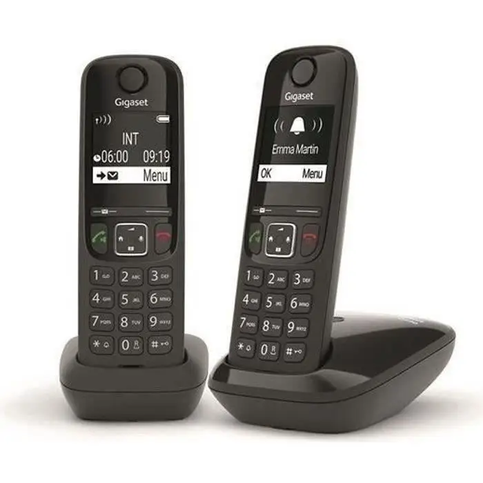 GIGASET Σταθερό Τηλέφωνο AS690 Duo Μαύρο