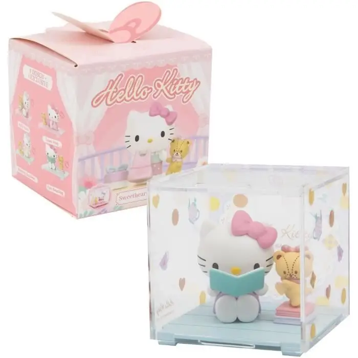 Hello Kitty, 1 φιγούρα 4,5cm και αξεσουάρ σε διαφανές κουτί, σειρά Sweetheart Playmate, Hello Kitty, τυχαίο μοντέλο, για παιδιά από 3 ετών, HKT38