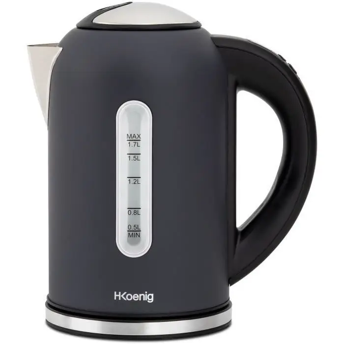 H.Koenig BOE52 Ηλεκτρικός Βραστήρας - 1,7 L, 2200W, Γκρι Ματ