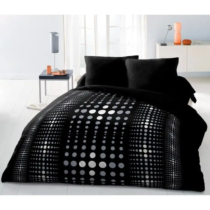 Steevy σετ παπλωματοθήκης μικροΐνας 220x240cm και 2 μαξιλαροθήκες 63x63cm μαύρο