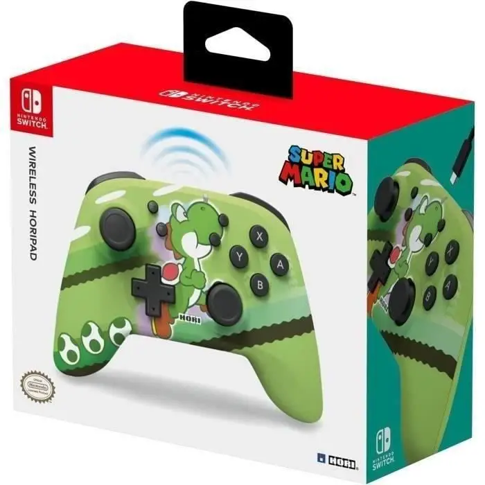 HORI HORIPAD Ασύρματο Χειριστήριο (Yoshi-Dash) για Nintendo Switch - Επίσημη Αδεια Nintendo
