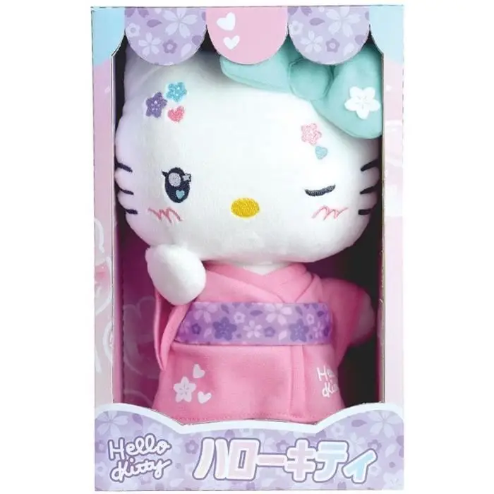 Hello Kitty Λούτρινο Kimono Kawaï - 22 cm