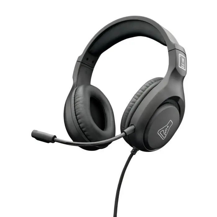 The G-Lab Korp Yttrium, ακουστικό gamer για PC/PS4/PS5/Xbox/Switch, gaming ακουστικό με πτυσσόμενο μικρόφωνο, στερεοφωνικός ήχος, ισχυρά μπάσα, μικρόφωνο 3.5mm jack - μαύρο