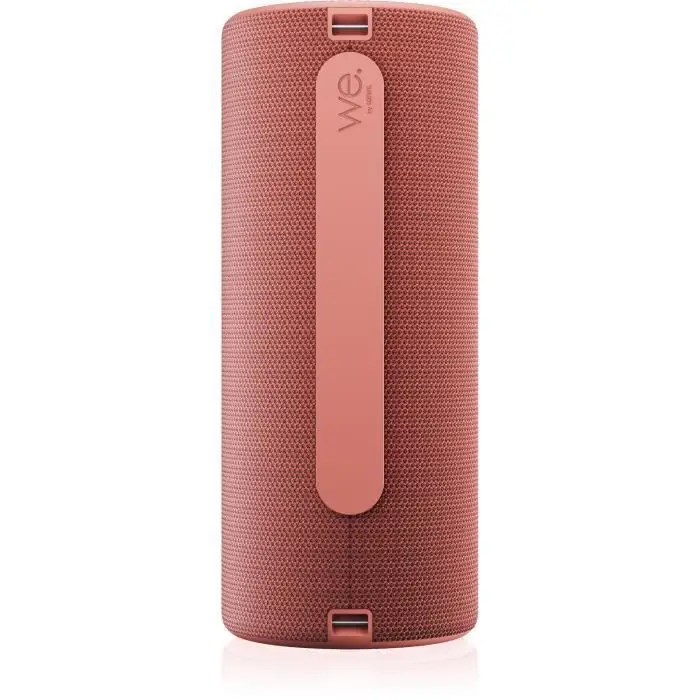 WE. by Loewe. Hear 2 Coral Red ηχείο Bluetooth για εξωτερικό/εσωτερικό χώρο, 60 W, ανθεκτικό στο νερό, φορητό, επαναφορτιζόμενο, κρυστάλλινη ποιότητα ήχου, μεγάλη διάρκεια ζωής, IPX6
