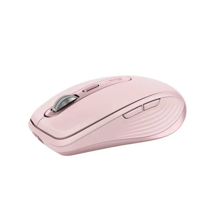Logitech MX Anywhere 3S ασύρματο αθόρυβο ποντίκι, compact, γρήγορη κύλιση, παρακολούθηση σε κάθε επιφάνεια σε 8K DPI, προγραμματιζόμενα κουμπιά, USB C, Bluetooth, Windows PC, Linux, Chrome, Mac - ροζ