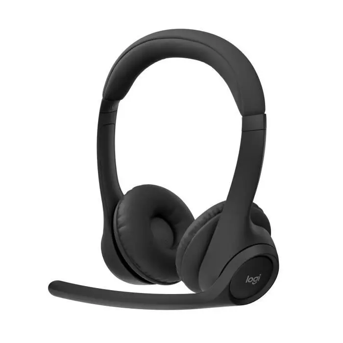 Logitech Zone 300 Ασύρματο Bluetooth ακουστικό με μικρόφωνο με ακύρωση θορύβου, συμβατό με Windows, Mac, Chrome, Linux, iOS, iPadOS, Android - Μαύρο