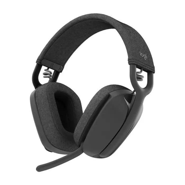Logitech Zone Vibe 100 ελαφριά ασύρματα ακουστικά με μικρόφωνο με ακύρωση θορύβου - προηγμένα ασύρματα ακουστικά Bluetooth πολλαπλών σημείων, λειτουργούν με Teams, Google Meet, Zoom, Mac/PC - γκρι