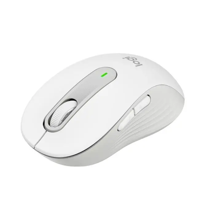 Logitech Signature M650 L Ασύρματο ποντίκι μεγάλου μεγέθους, για μεγάλες παλάμες, αθόρυβα κλικ, προγραμματιζόμενα πλαϊνά κουμπιά, Bluetooth, συμβατό με πολλαπλές συσκευές - Λευκό