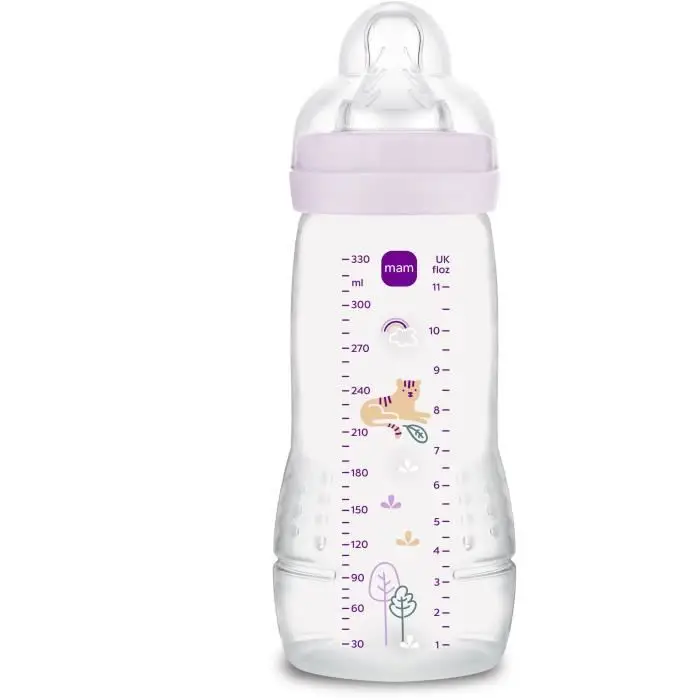 Μπιμπερό MAM BABY Easy Active - 330 ml - Θηλή X Flow - Λιλά