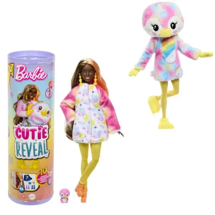 Barbie Cutie Reveal Colorful Dream - Κούκλα Penguin 10 Εκπλήξεις HRK40