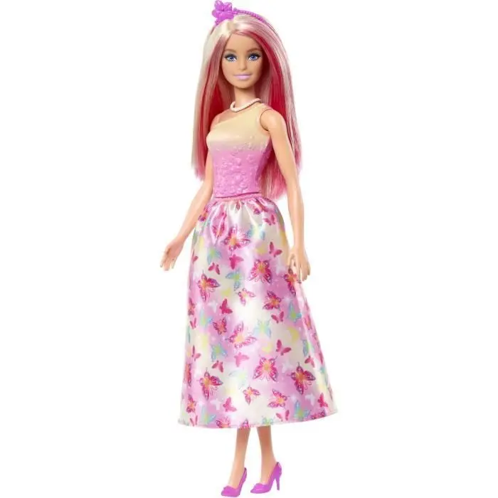 Barbie Princess Κούκλα - HRR08 με Φούστα Πεταλούδες