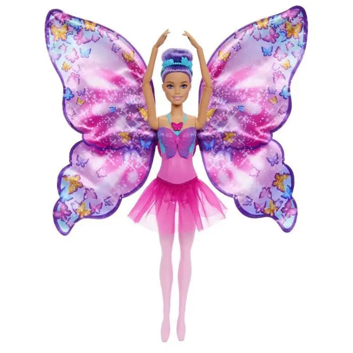 Barbie Χορεύτρια Πεταλούδα 2-in-1 Κούκλα - HXJ10 Μωβ