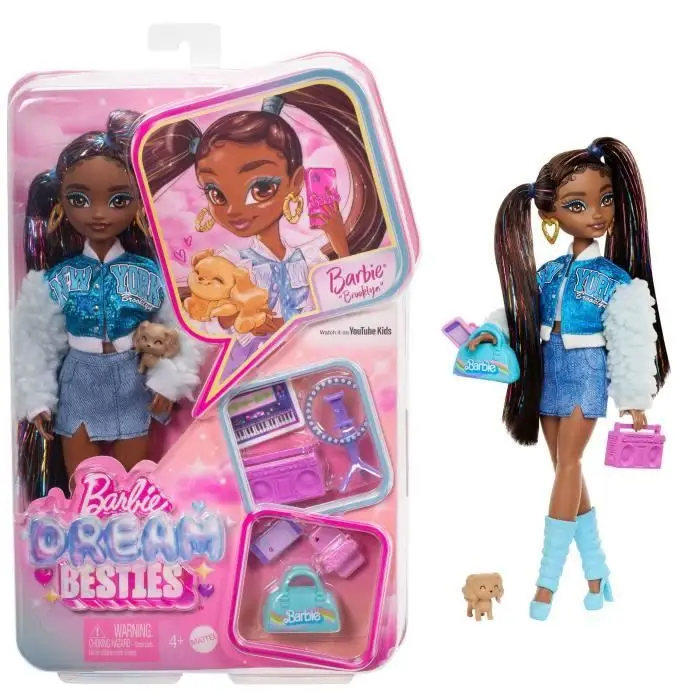 Barbie Dream Team Brooklyn Κούκλα - HYC22 8 Αξεσουάρ