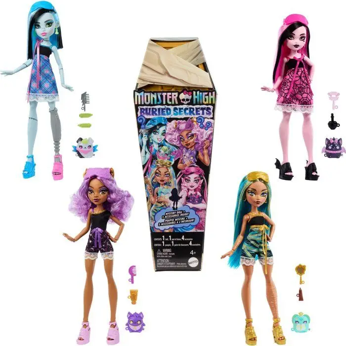 Monster High Secrets Enfouis Σετ κούκλας - Τρομακτική βραδιά πιτζάμα HYV64